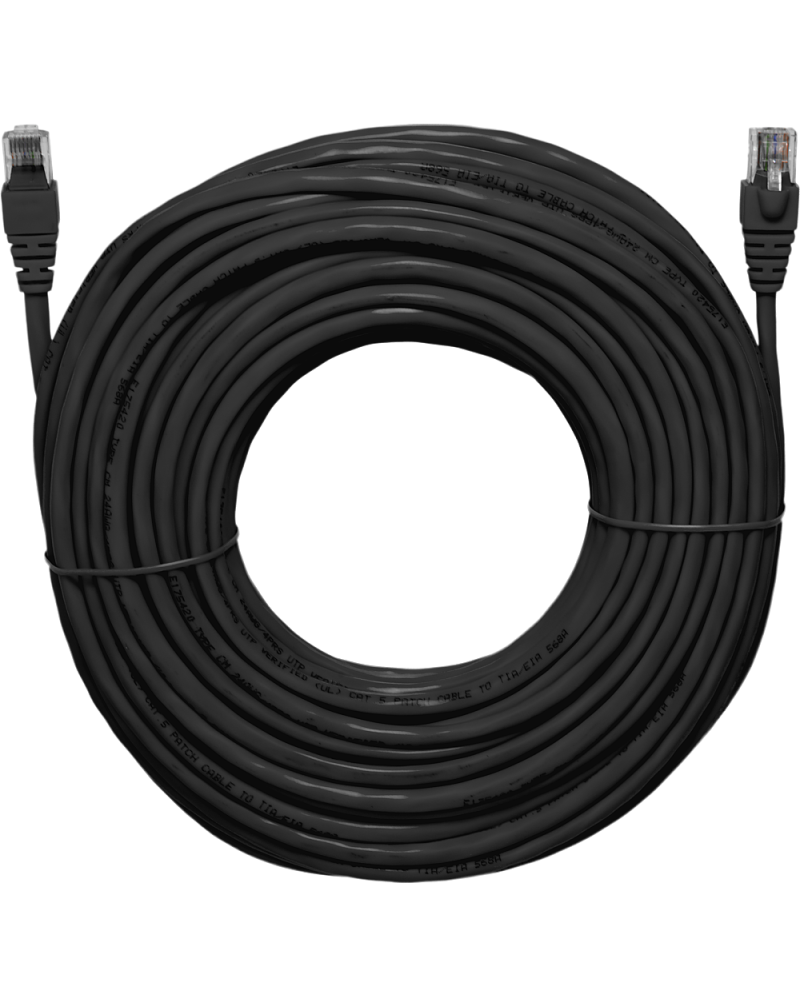 Truon 100ft FTP / Premium CAT5E pre-made cable (Black)