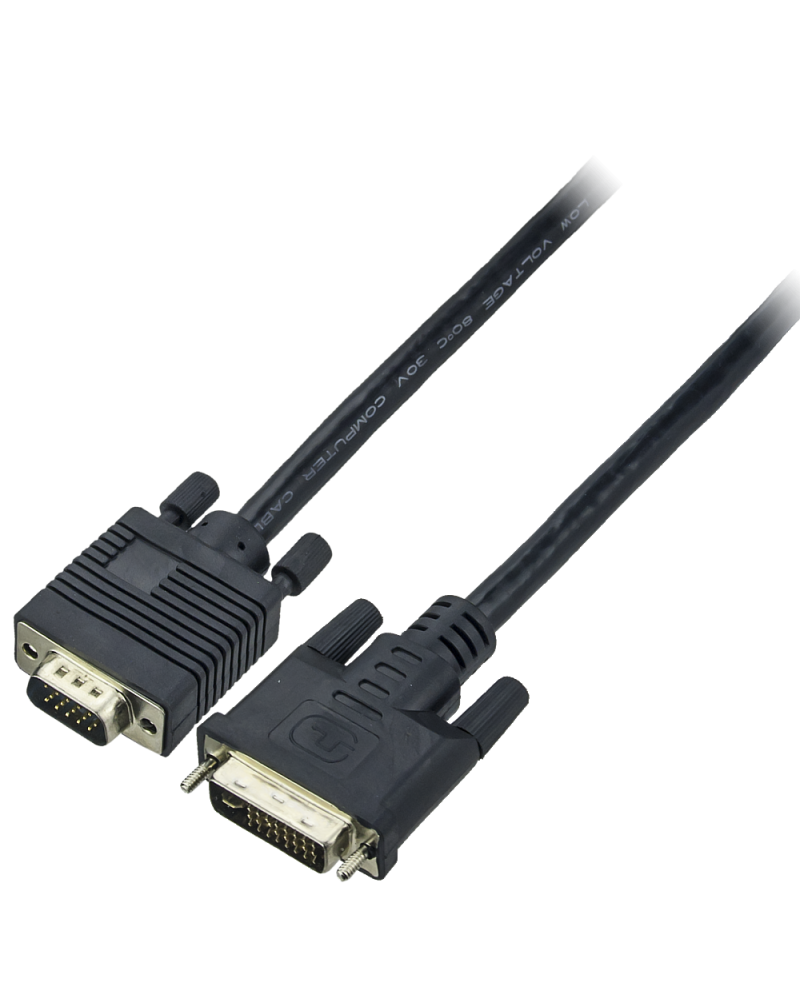 VGA Male to DVI Male Cable / 1.8m