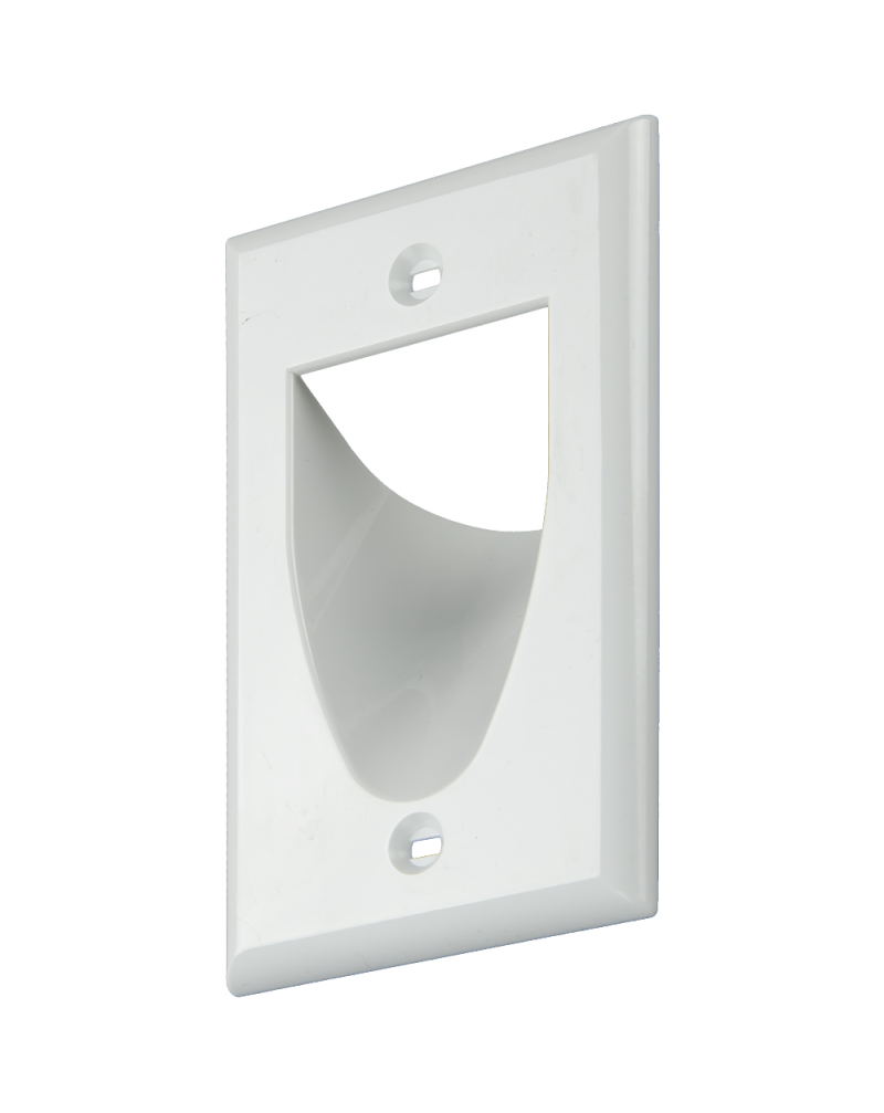 Cable Recessed Wall Plate Single Size