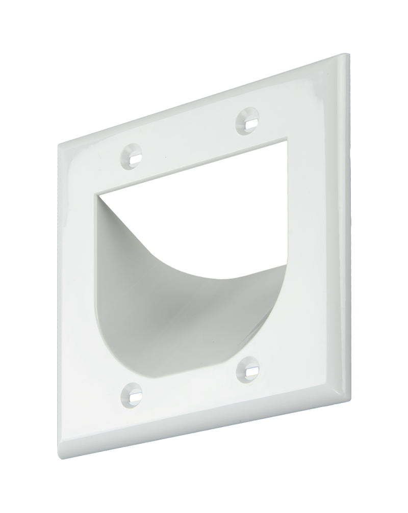 Cable Recessed Wall Plate Double Size