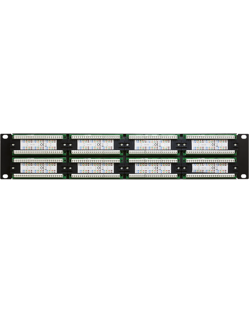 Wall-mount 19-inch CAT5e Patch Panel – 48 Ports 2U