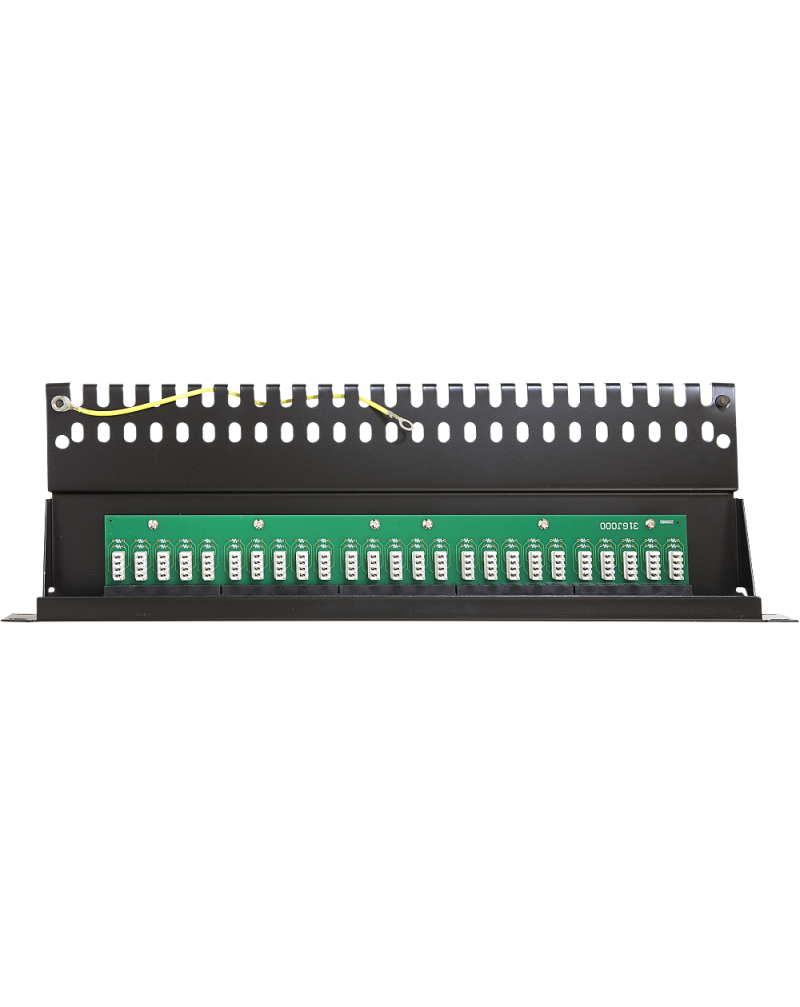 ISDN Patch Panel 25 Ports 1U (Black)