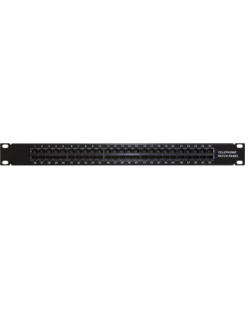 ISDN Patch Panel 50 Ports 2U (Black)