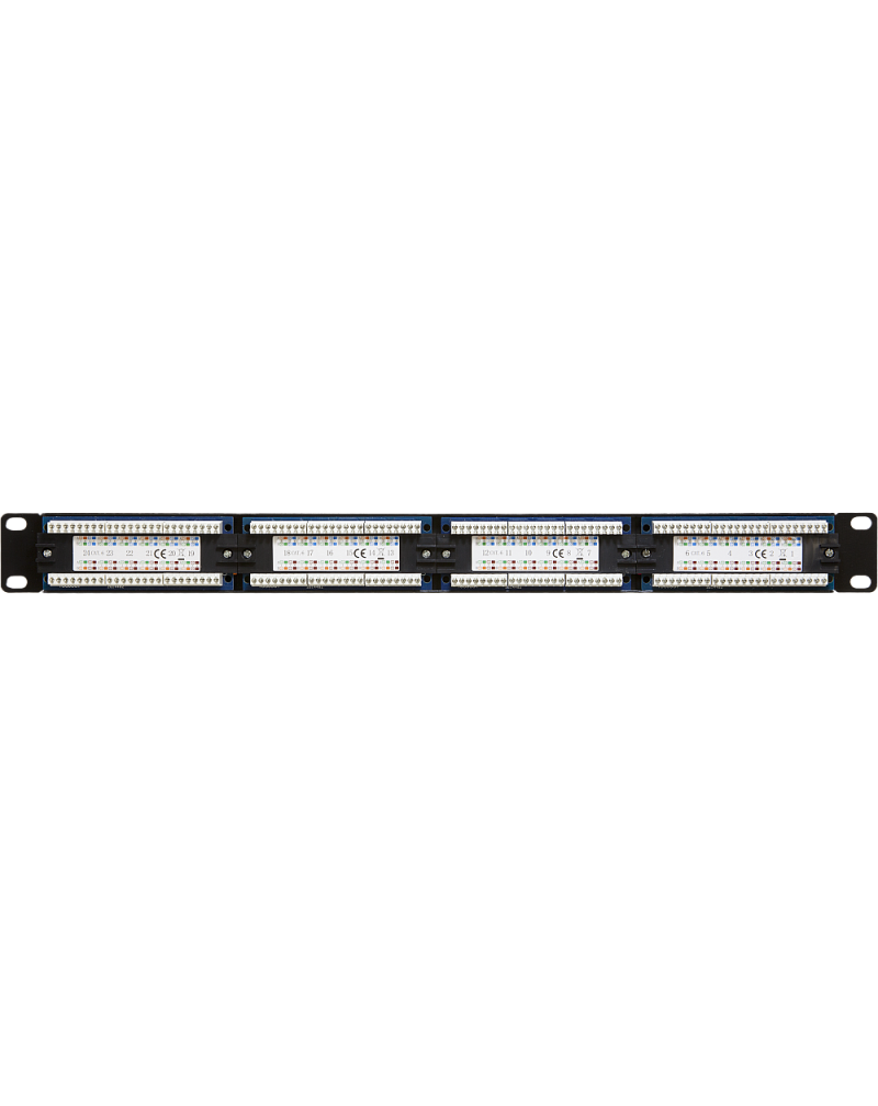 Wall-mount 19-inch CAT6 Patch Panel – 24 Ports Colored 1U