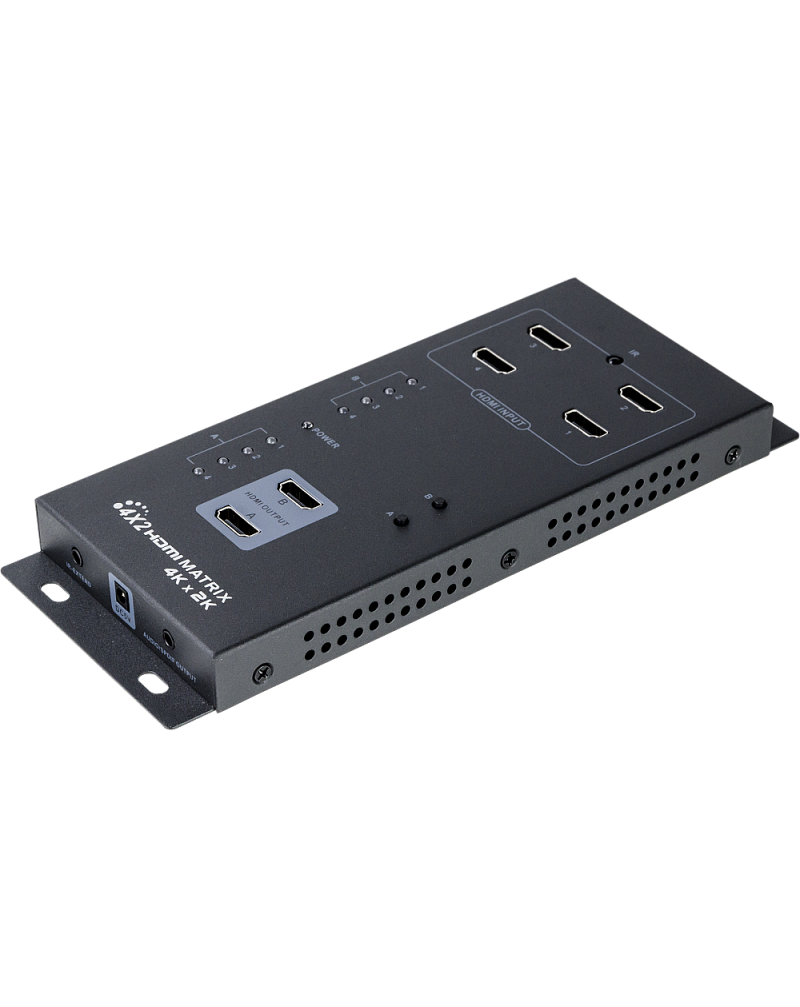 HDMI 4×2 Matrix / Up to 4K Resolution / IR Pass-Thru / HDCP Compliant / CEC / Surface Mountable