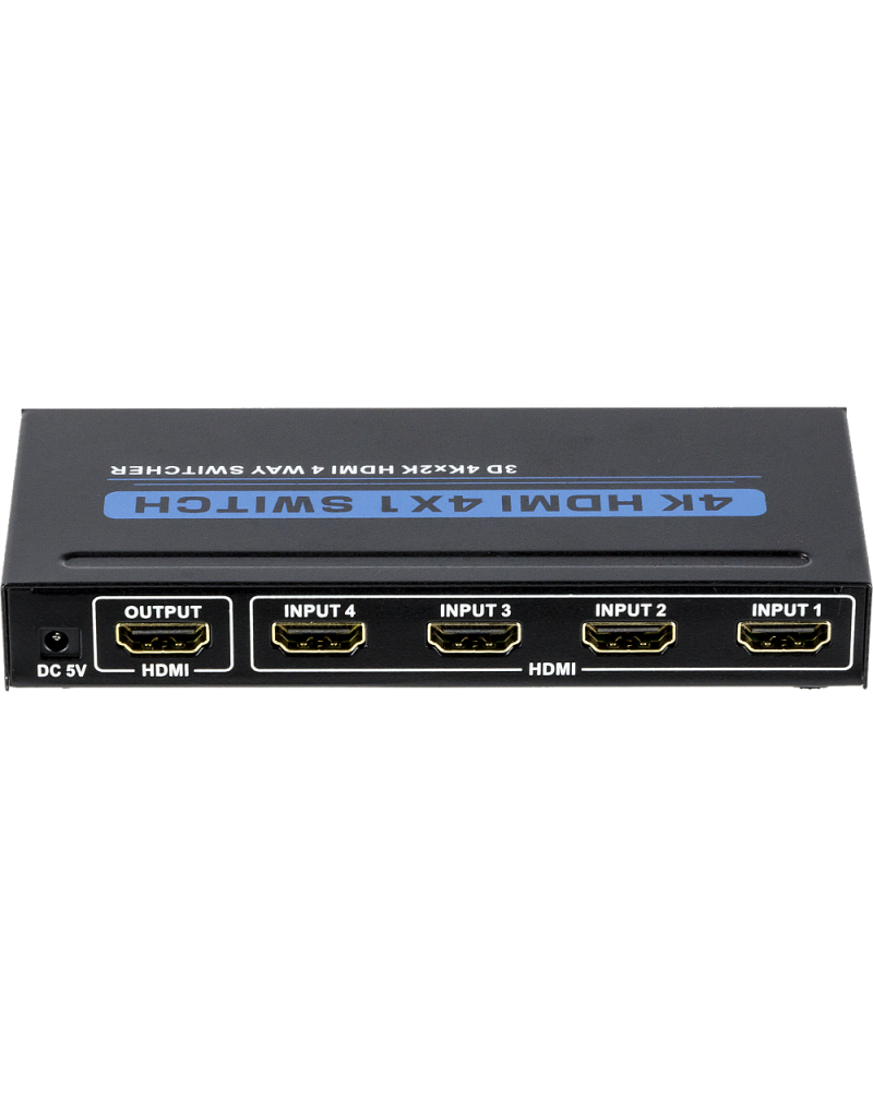 HDMI 1.4V Switcher 4×1 / 4In 1Out / 4Kx2K / 3D / Remote Control