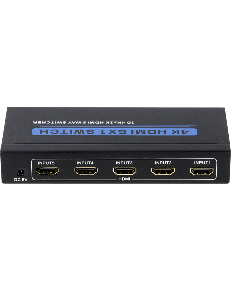 HDMI 1.4V Switcher 5×1 / 5In 1Out / 4Kx2K / 3D / Remote Control