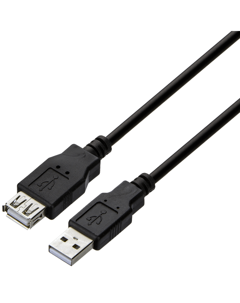 5.9ft USB 2.0 Female to Male (Type A) / Black