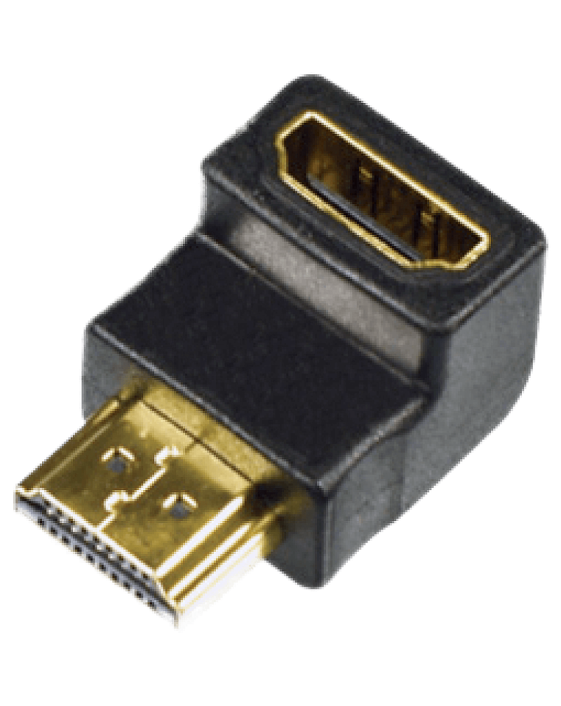 Gold Plated HDMI Male to Female L-shaped Adapter (Type A)