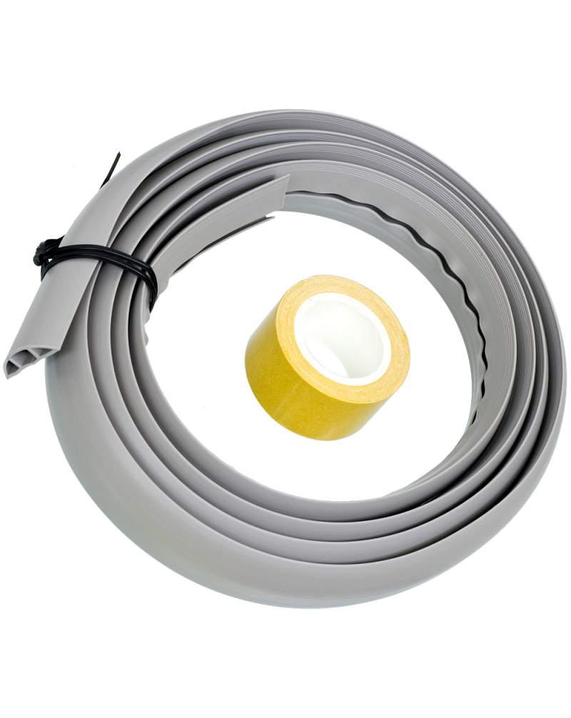 Soft Wiring Duct / 183(L)cm x 6(W)in / Grey / Adhesive Material Included