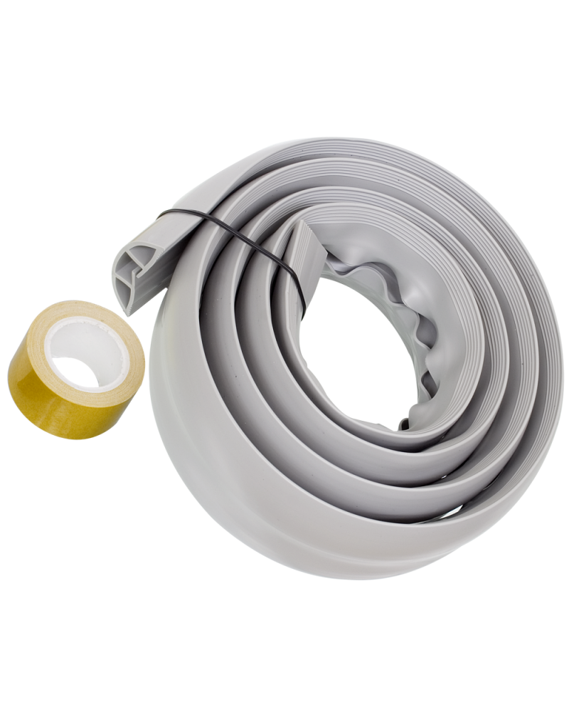 Soft Wiring Duct / 183(L)cm × 6(W)in Adhesive Material Included (Grey)