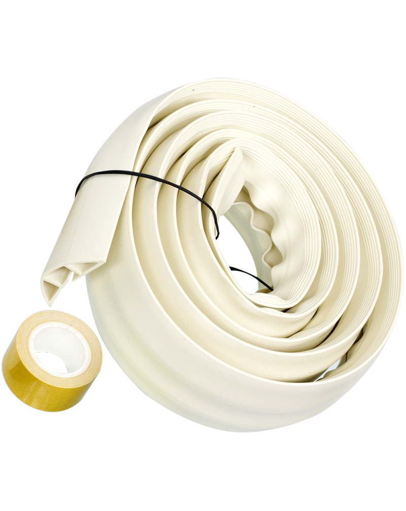 Soft Wiring Duct / 183(L)cm × 6(W)in Adhesive Material Included (Milk White)