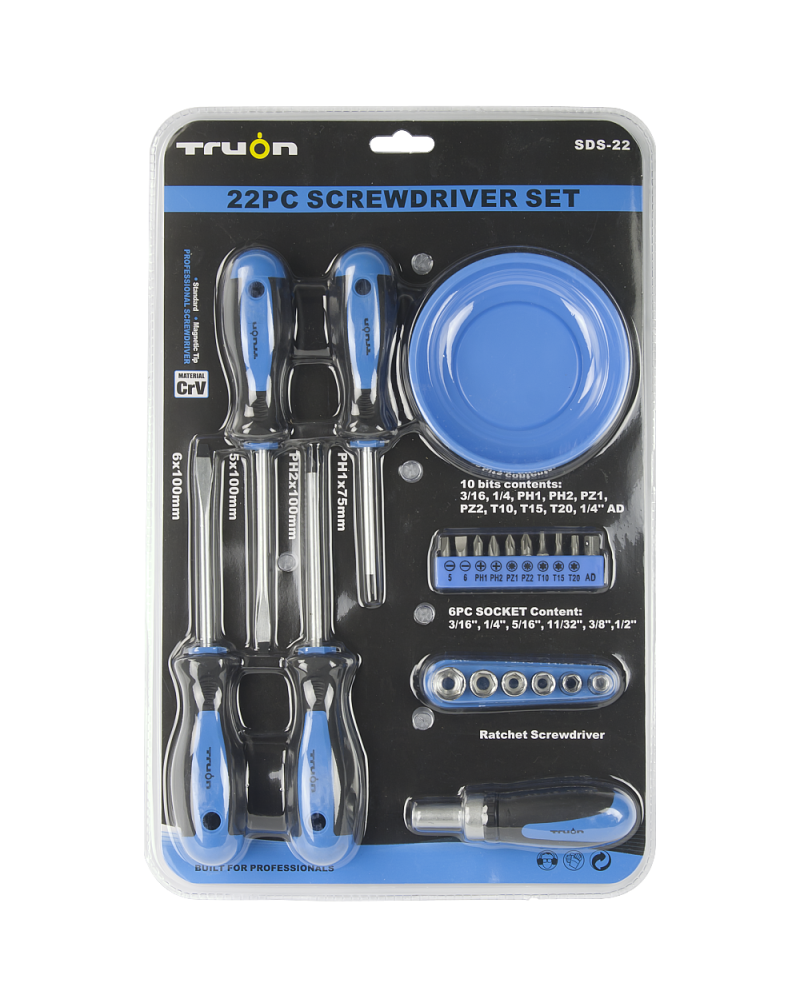 22 Piece Screwdriver Set