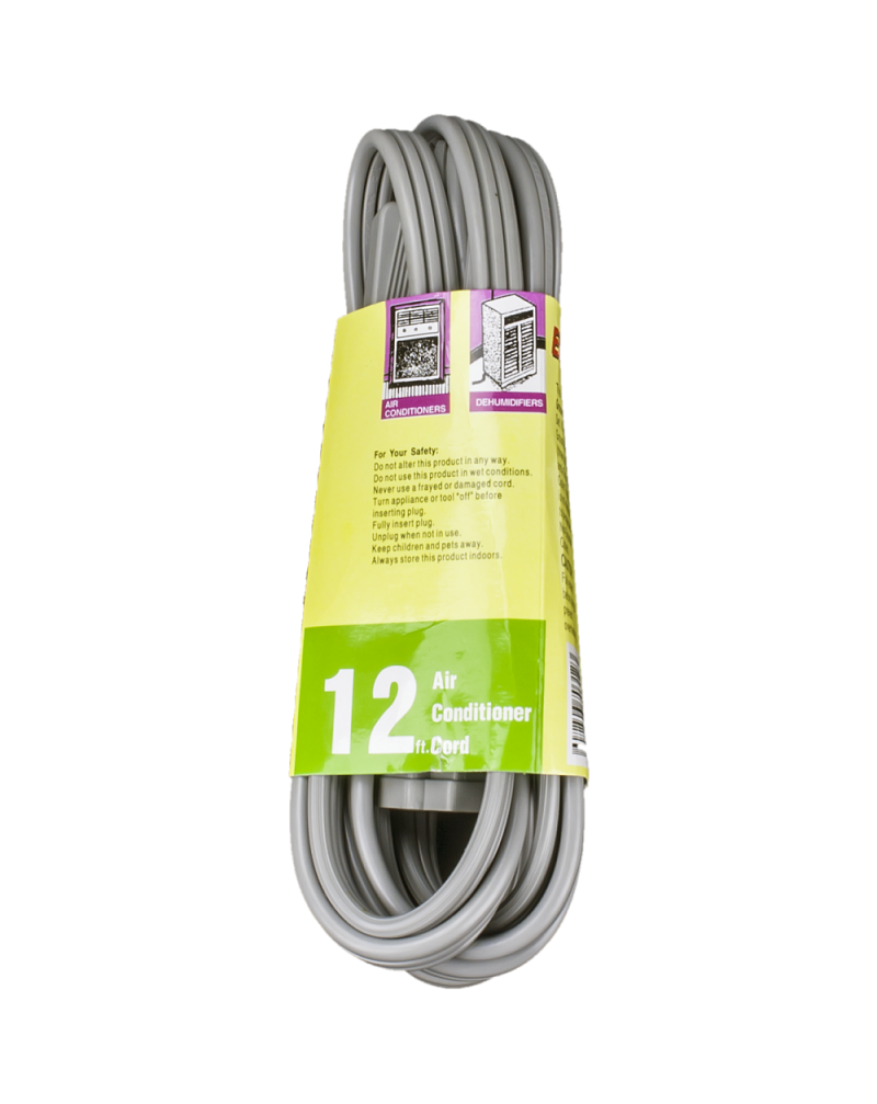 Uninex 12ft AC Cord Extension Cable for Air Conditioner up to 15A