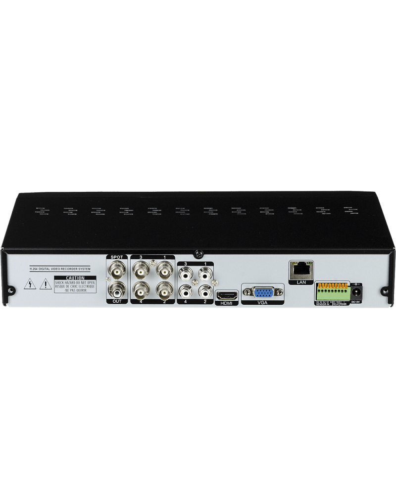 PVT-4M Series | 4 Channel 4MP/1080P Penta-brid(TVI / AHD / CVI / IP / 960H) DVR System, 1 x SATA